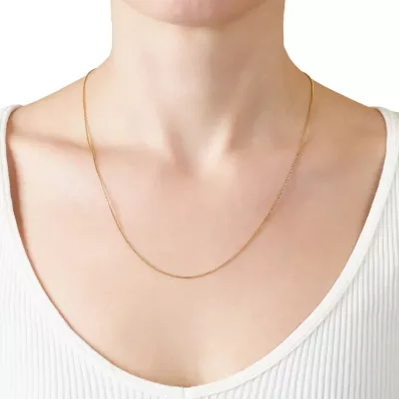 Gold Plated 20IN Box Chain Necklace