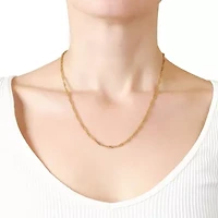 Gold Plated Twist Chain Necklace, 18in., 20in. Or 24in.