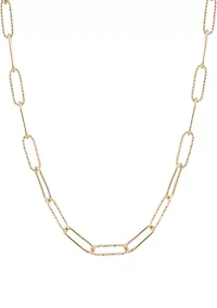 Gold-Plated 16+2" Paperclip Chain Necklace