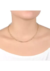 Gold-Plated 16+2" Paperclip Chain Necklace