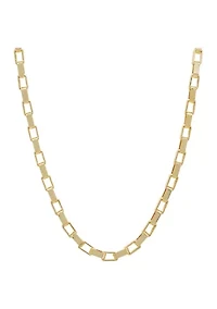 Gold Plated Box Chain Necklace
