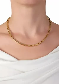 Gold Plated Box Chain Necklace