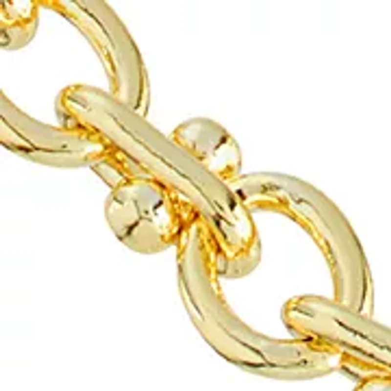 Gold Plated 18'' + 2" Extender Hardware Link Chain Necklace