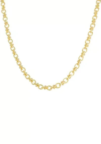 Gold Plated 18'' + 2" Extender Hardware Link Chain Necklace
