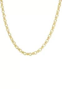 Gold Plated 18'' + 2" Extender Hardware Link Chain Necklace