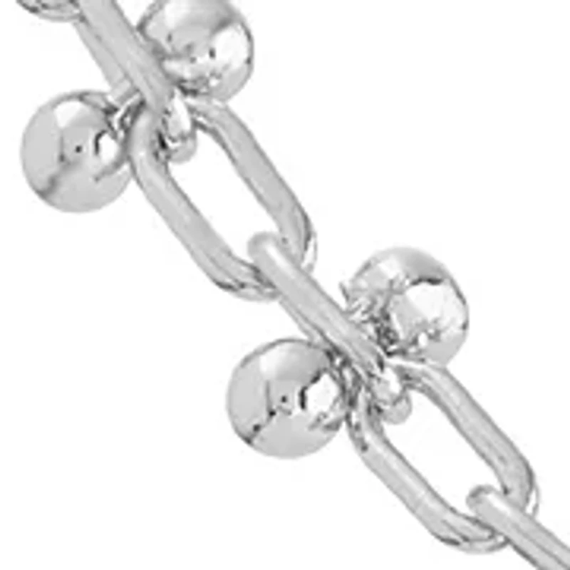 Silver Plated 18'' + 2" Extender Horseshoe Link Chain Necklace