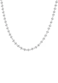 Silver Plated 18'' + 2" Extender Horseshoe Link Chain Necklace