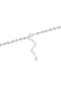 Silver Plated 18'' + 2" Extender Horseshoe Link Chain Necklace