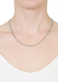 Silver Plated 18'' + 2" Extender Horseshoe Link Chain Necklace