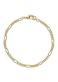 Gold Plated Figaro Link Bracelet