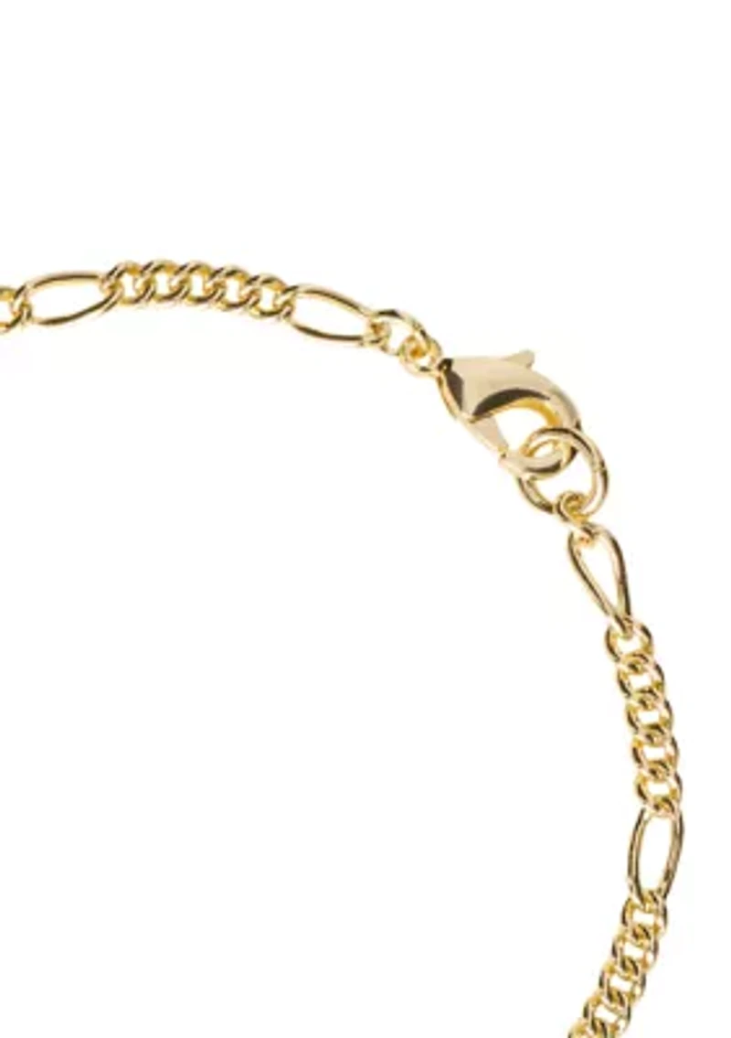 Gold Plated Figaro Link Bracelet