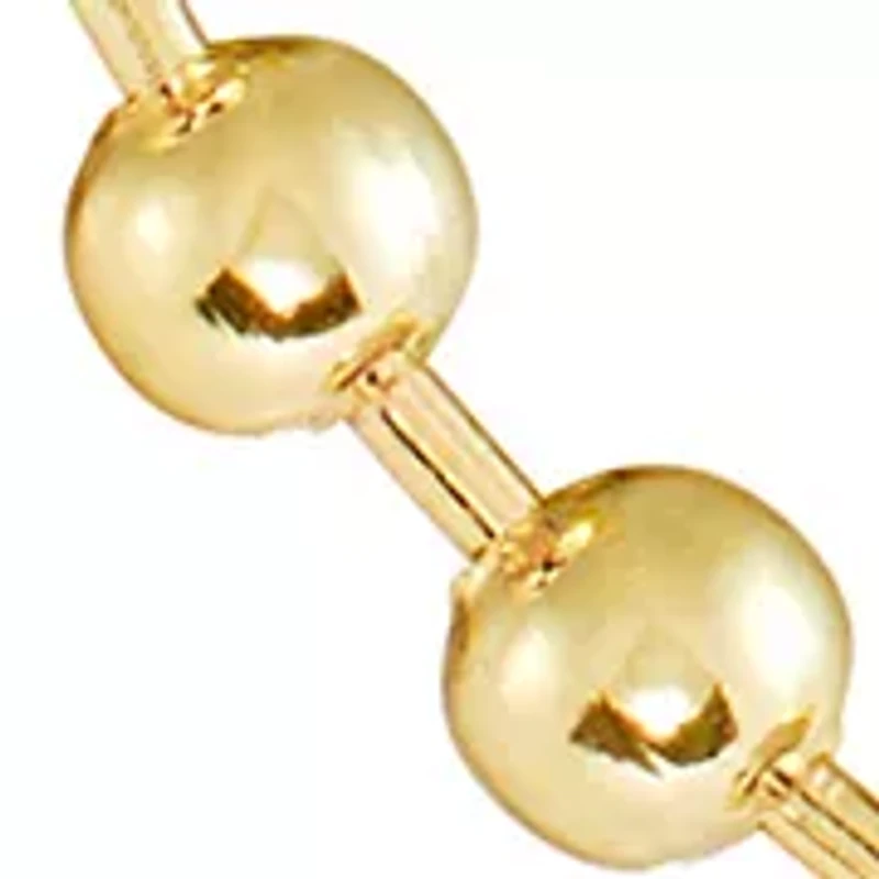 Gold Plated 18" 4 Millimeter Beaded Necklace