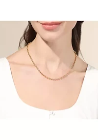 Gold Plated 18" 4 Millimeter Beaded Necklace
