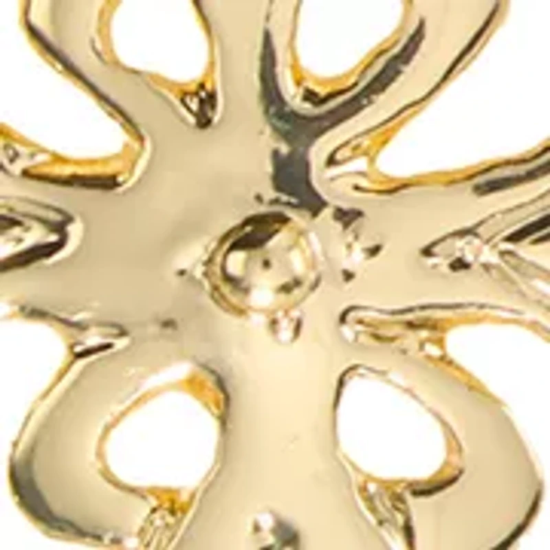 Gold Plated Filigree Teardrop Earrings