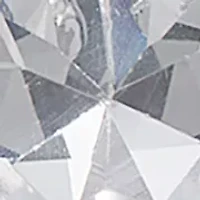 Cubic Zirconia Fancy 3 Stone Post Drop Earrings