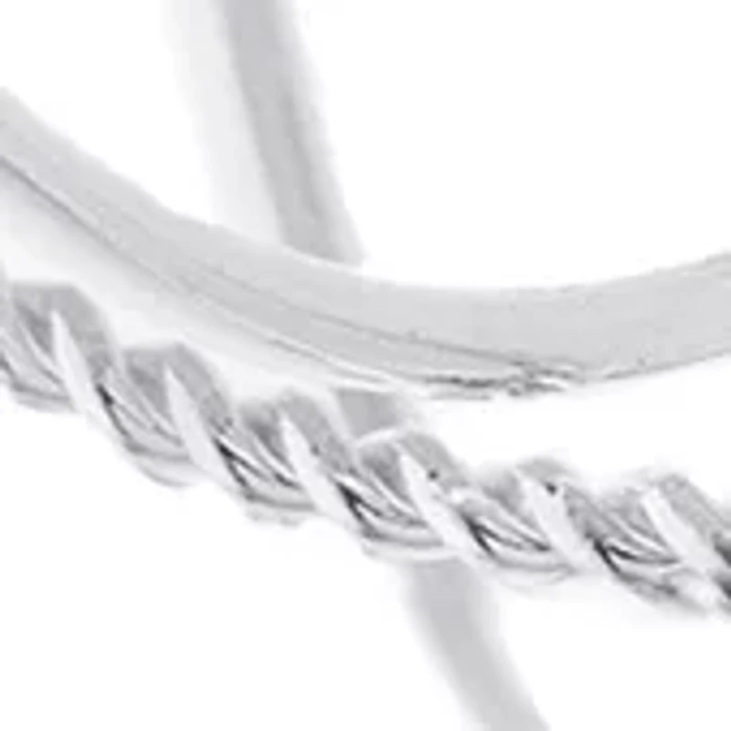 Silver Plated Textured Triple Circle Drop Earrings