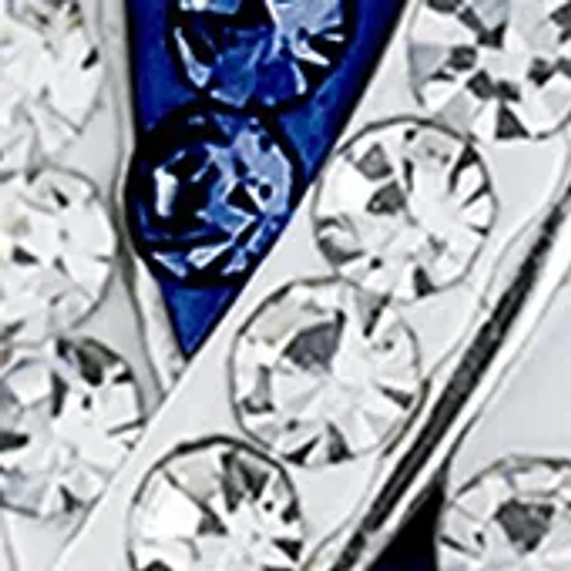 Silver Plated 1.3" Clear Crystal Pavé Twist Hoop Earrings