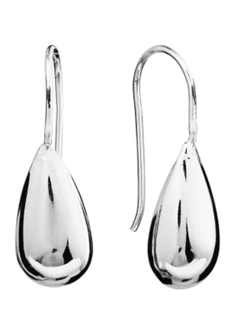 Silver Plated Teardrop Drop Earrings