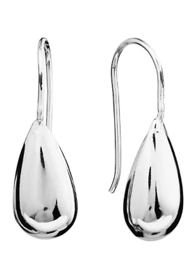 Silver Plated Teardrop Drop Earrings