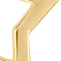 Gold Plated Star Cubic Zirconia Post Earrings