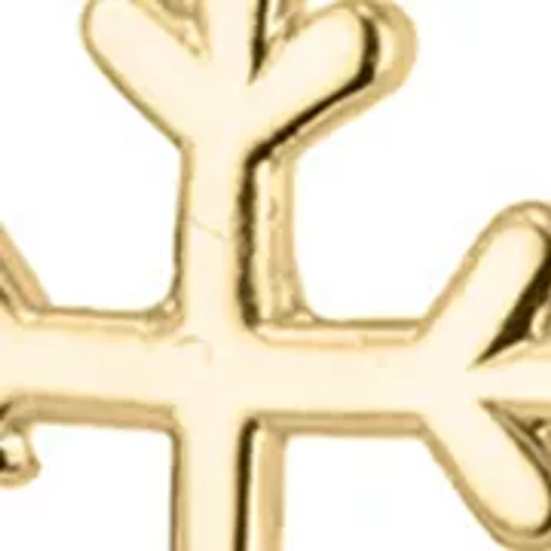 Cross Charm Hoop Earrings