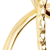 Gold Plated Open Circle Earrings