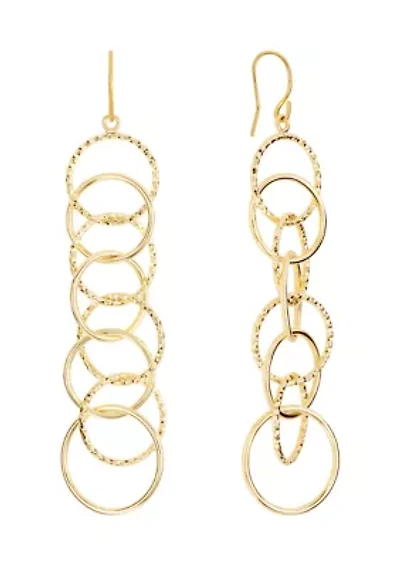 Gold Plated Open Circle Earrings