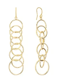 Gold Plated Open Circle Earrings