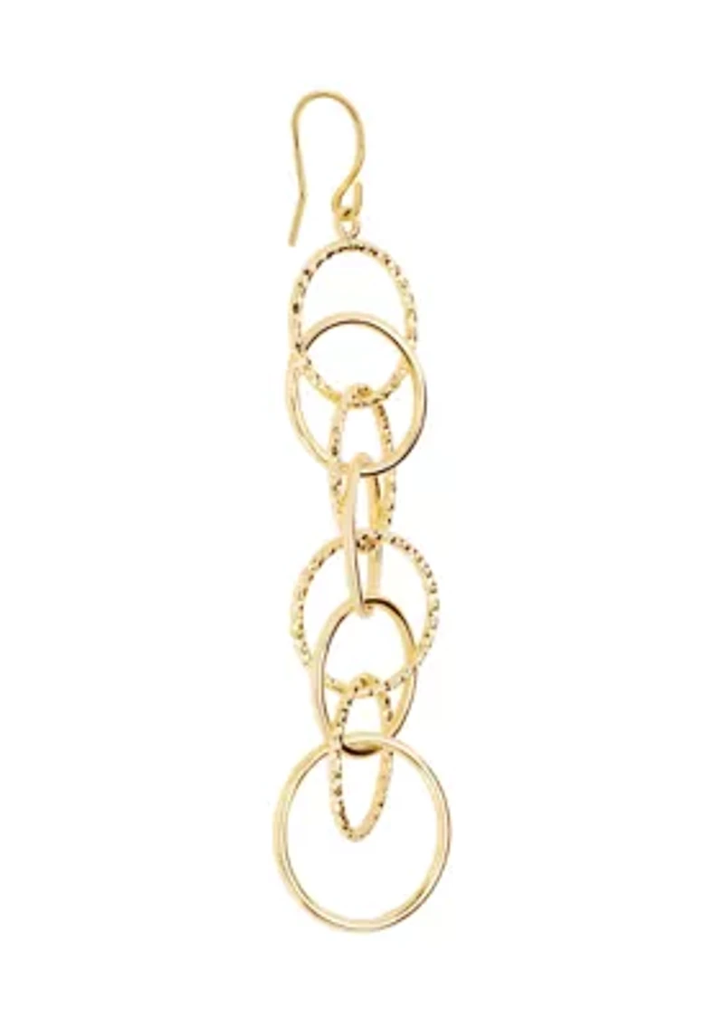 Gold Plated Open Circle Earrings