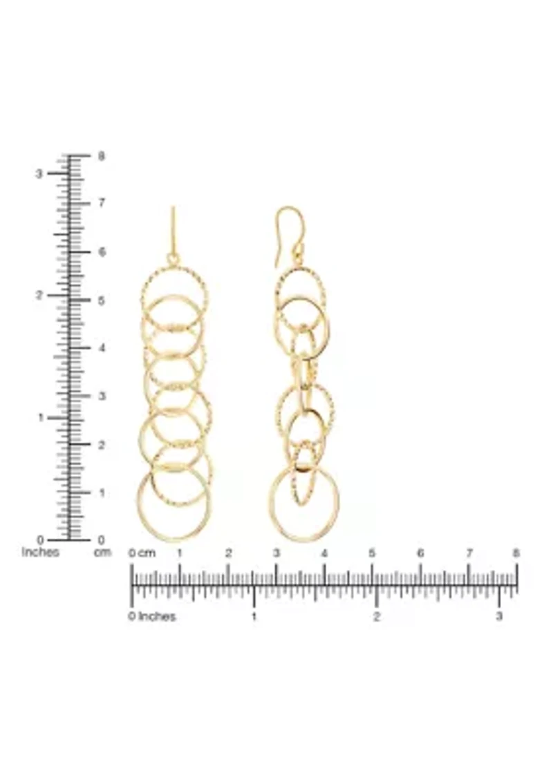 Gold Plated Open Circle Earrings