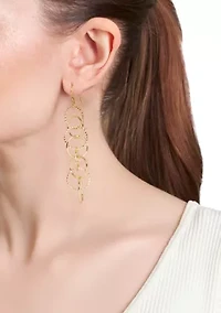 Gold Plated Open Circle Earrings