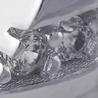 Fine Silver Plated .5" Cubic Zirconia Striped Huggie Hoop Earrings