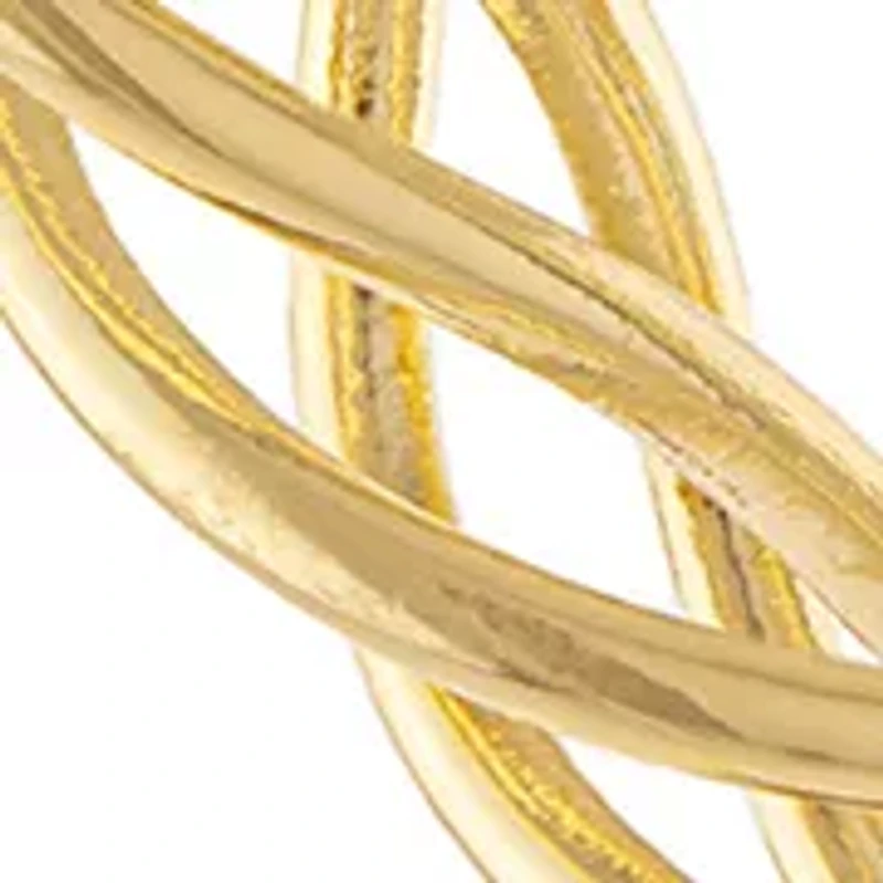 Silver Plated 1.83" Twisted Oval Wire Click Top Hoop Earrings