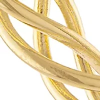 Silver Plated 1.83" Twisted Oval Wire Click Top Hoop Earrings