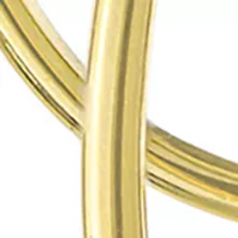 Gold Plated Double Twisted Teardrop Earrings