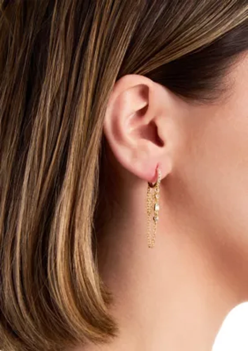 Fine Plated Chain Drop Earrings