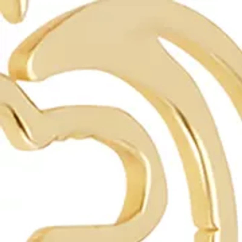 Gold Plated Moon and Star Cut-Out Drop Earrings