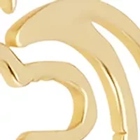 Gold Plated Moon and Star Cut-Out Drop Earrings