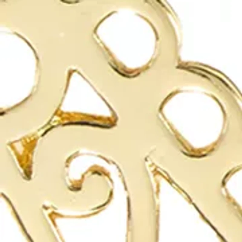 Filigree Marquise Gold Plated Drop Earrings