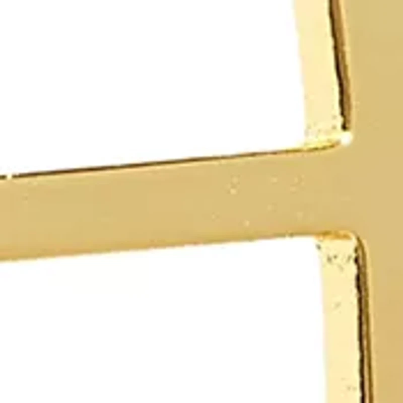 Cross Marquise Wire Drop Earrings