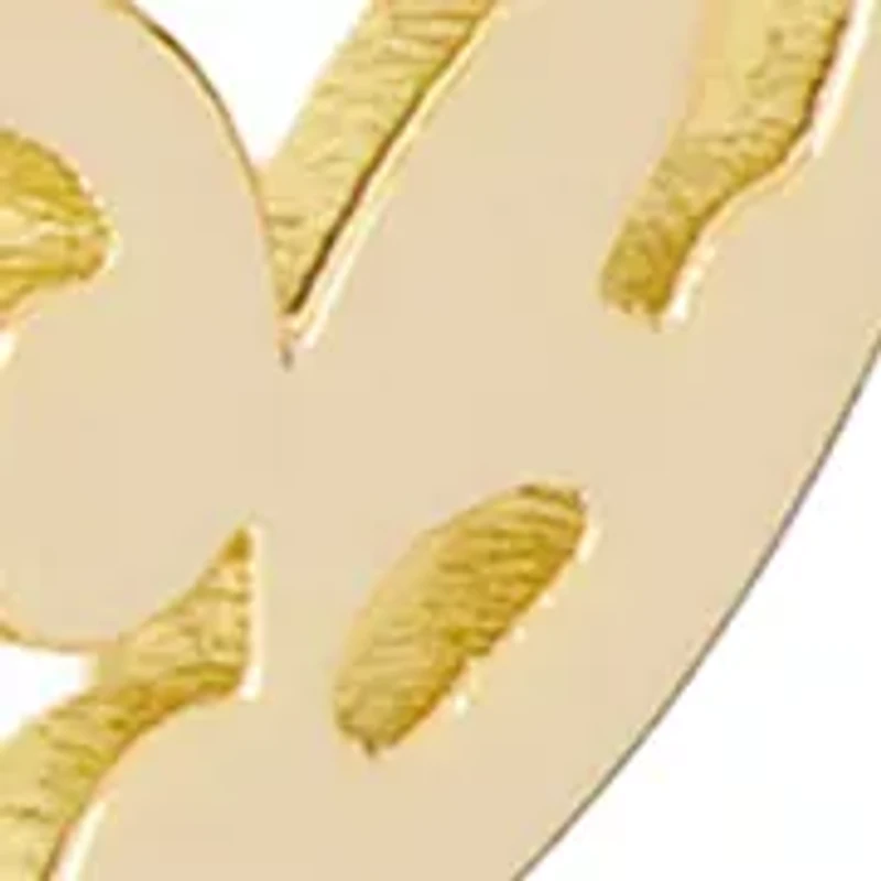 Gold Plated Laser Cut Flower Drop Earrings