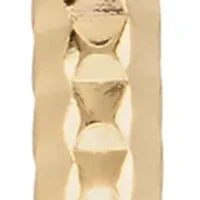 Gold Plated Diamond-Cut Clutchless Hoop Earrings