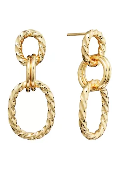 Textured Multi Loop Drop Earrings