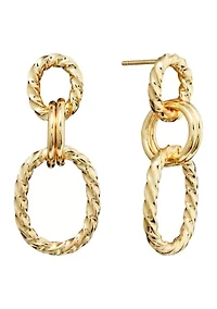 Textured Multi Loop Drop Earrings