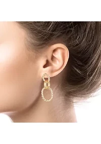 Textured Multi Loop Drop Earrings