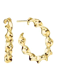 Twisted Post Hoop Earrings