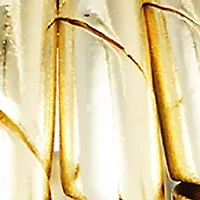 Gold Plated Triple Rope Hoop Earrings