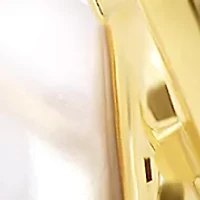 Gold Plated 18mm Simulated Pearl Orbit Hoop Earrings