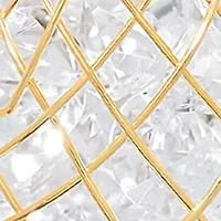 Plated Diamond Cut Mesh Hoop Earrings