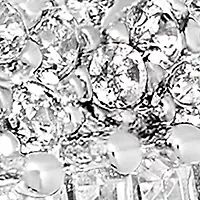 Silver Plated Cubic Pavé Zirconia Heart Drop Earrings